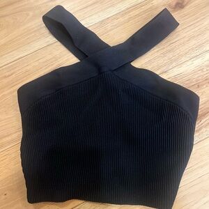 Babaton sculpt knit black top